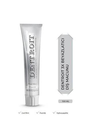 Dentroit 3x Ekstra Beyazlatıcı Diş Macunu 100 Ml