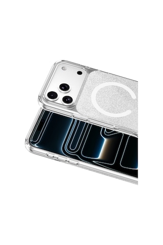 Onegif - 973 - Apple Uyumlu iPhone 17 Pro Sora Simli Magsafe Kapak - Glblseme - - Beyaz