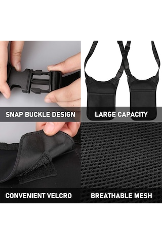 Antithefeft Gizli Koltuklu Omuz Çantası, Paket Cepi İle Yükseltilmiş Omuz Kılıf Depolama Antrasit