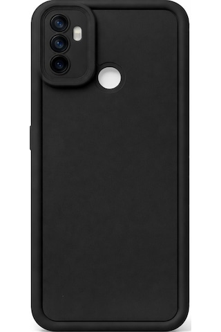 Oppo A53 4g Uyumlu Kamera Çıkıntılı Mat Silikon Telefon Kılıfı Siyah