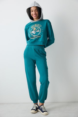 Penti Petrol Yeşili Harry Potter Baskılı Kapüşonlu Sweatshirt Petrol Mavısı Petrol Mavisi