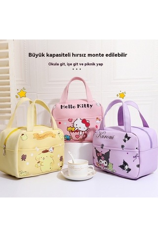 Pazly Öğrenciler İçin Pratik Öğütle Yemek Çantası Mor Renk Mor