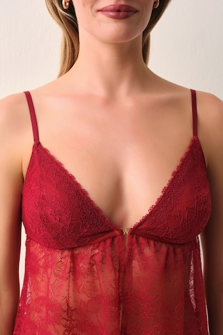 Suwen Passion Dantelli İnce Askılı Atlet St4451607102 Bordo