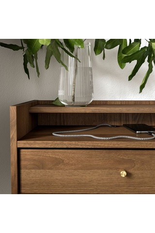 Ikea Rådmansö Komodin, Kahverengi Ceviz Görünüm, 54x38x58 Cm