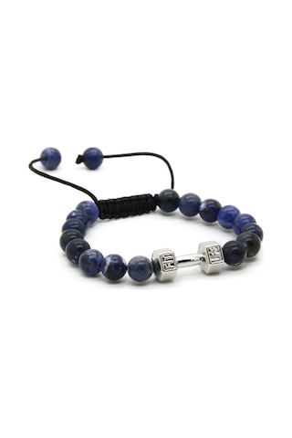 Mavi Akik Taşlı Dunbıl Erkek Bileklik