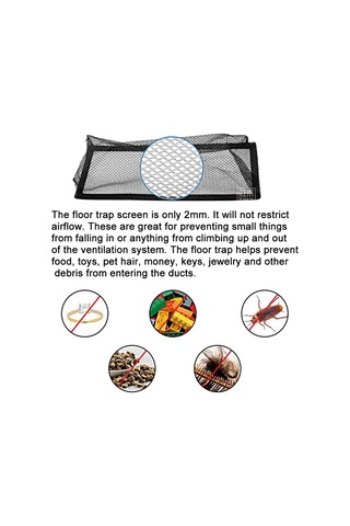 Sones 4x12 İnç Zemin Kayıt Havalandırma Filtresi Örgü Zemin Havalandırma Kapağı Kanal Sistemini Temiz Tutmak İçin Diğer