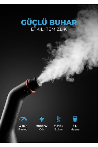 PiranTech CB-103A 2000 W Güçlü Buharlı Temizlik Makinesi
