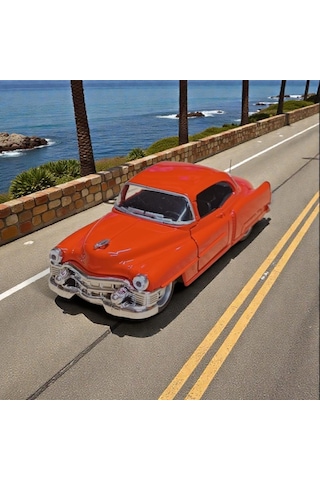 1953 Kırmızı Cadillac Serıes 62 Coupe Diecast Çek Bırak Model Araba Diğer