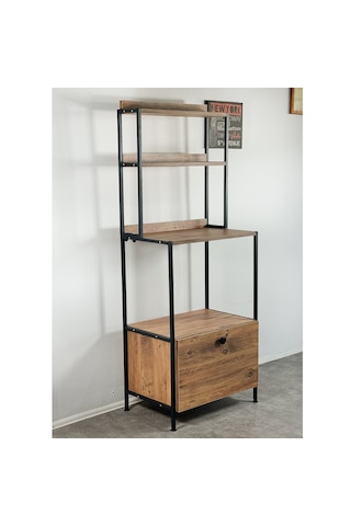 Kapaklı Dolap Mutfak Bangosu Çok Amaçlı Dolap Kahve Köşesi Rafı 5