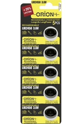 Orion LIR2450 120 mAh 3.6 V Li-Ion Şarj Edilebilir Pil 5'li