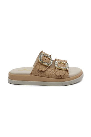 Greyder 59240 Caramel Hakiki Deri Kadın Terlik-957 Caramel Karamel