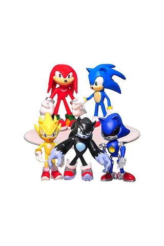 Vıp Yüksek Kalite 14 Cm 5 Li Sonic Karakter Set Sonic Oyuncakları Sonic Biblo Yılbaşı Noel Hediyesi