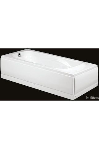 Alika 180 x 80 CM Dikdörtgen Panelli Düz Oturmasız Küvet