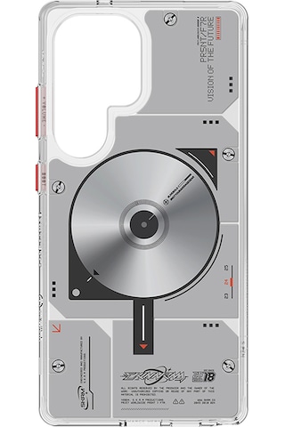 Galaxy S25 Ultra Kılıf Magsafe Uyumlu Disk Desenli Airbag Tasarımlı Skinarma Nova Kapak Şeffaf