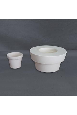 Minik Saksı Alçı Kalıbı Minik Saksı Sanatsal Seri