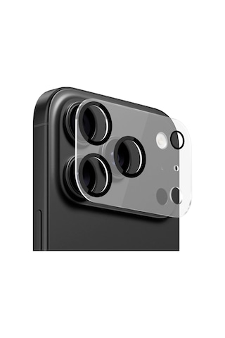 Buff Apple Uyumlu iPhone 17 Pro Şeffaf Kamera Lens Koruyucu Şeffaf