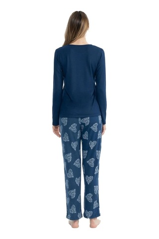 U.S. Polo Assn. U.s. Polo Assn. Kadın Lacivert Yuvarlak Yaka Pijama Takımı