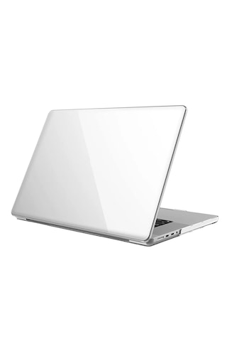 Apple Uyumlu MacBook Pro 16" M1 - M2 Hard Shell Sert Kapak Kılıf - Şeffaf