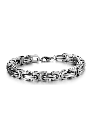 Ehediye Chavin Kral Model 6 Mm. Gri Çelik Erkek Bileklik Az68Slv Beyaz