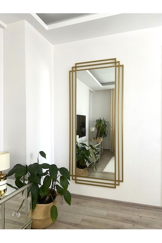 Effe Gold Metal 3 Çerçeveli 180x80 Cm Dekor Ayna