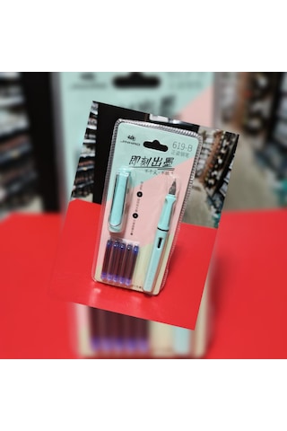 Jinhao Dolma Kalem Seti Pastel Turkuaz F Uç Kalem+5 Kartuş