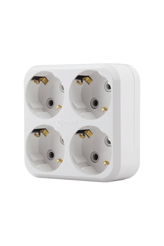 Makel Dörtlü 4Lü Topraklı Fişli Priz Golyat N11.30