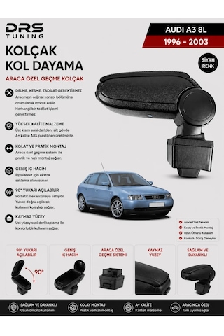 Audi A3 8l 1996-2003 Kolçak Kol Dayama Siyah