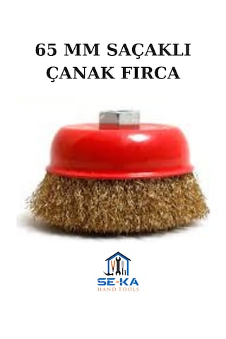Saçaklı Çanak Tel Fırça 65 Mm Spiral Taşlama Uyumlu Pas Boya Temizleme Metal Fırça
