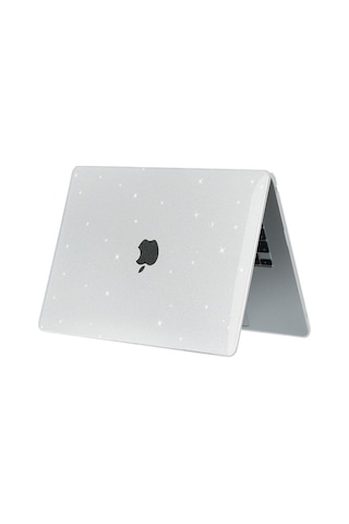 Apple Uyumlu MacBook Air 15" 2024 M3 M2 A3114 A2941 Kılıf Simli Ön Arka Kapak 001