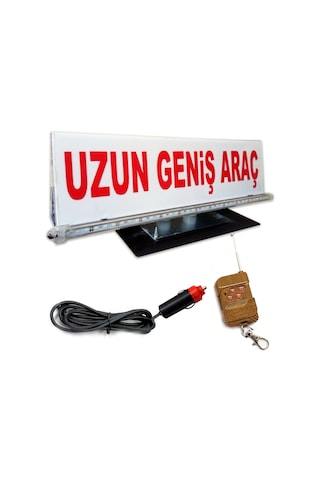 Uzun Ve Geniş Araç Tabelası (Tepe Lambası)(Led Çakarlı 12 V)