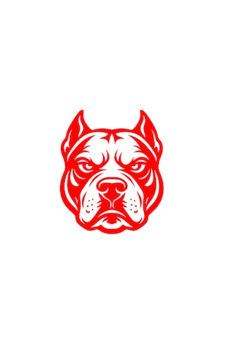Pitbull Köpek Tasarımlı Oto Sticker Düz Zemin Uyumlu 15x18cm