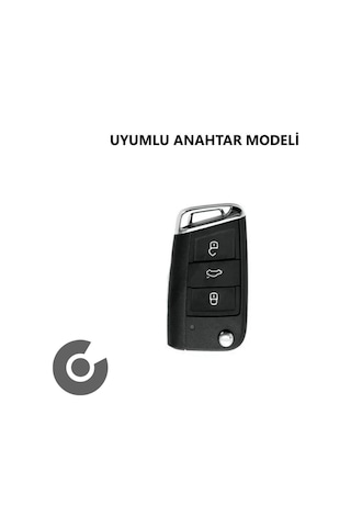 Volkswagen Polo Uyumlu Golf T-roc T-cross Passat Jetta Taigo Tiguan Titan Gri Tpu Anahtar Kılıfı