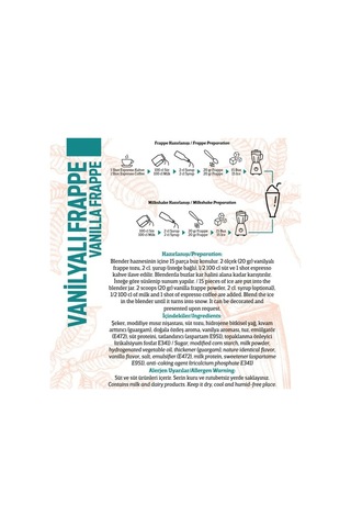 Oze Vanilyalı Frappe Tozu 250 G