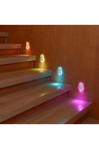 Boatshop1 1 Adet Usb Hareket Sensörlü Beyaz Led Gece Lambası Otomatik Açma Kapama 8 Renk Değiştirilebilir Dimmable Merdiven Banyo Yatak Odası İçin