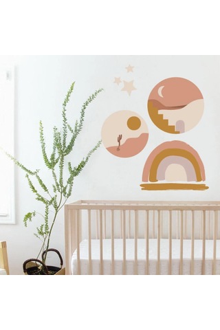 MSticker Bohem Tarzı 3'lü Çocuk Odası Sticker Seti