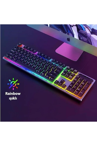 Hp K100 Mekanik Rainbow Gaming Oyuncu Klavye İngilizce