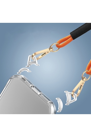 Effox İphone Uyumlu 11 Kılıf Aihttgli Takılabilir Askı Aparatlı Snap Silikon Kapak-şeffaf Şeffaf