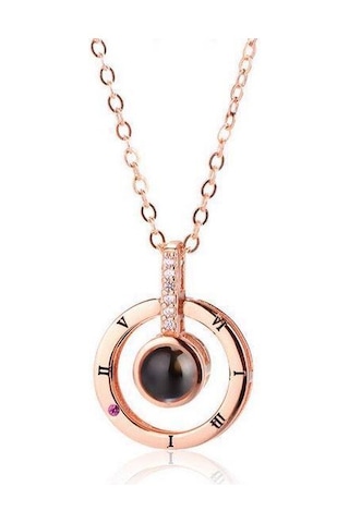 Vegagiftshop 100 Dilde Seni Seviyorum Kolye Altın