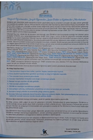 YKS - TYT FKBNİN (Fizik Kimya Biyoloji) Kara Kutusu TEK KİTAP Konu Ö.Dijital Çözümlü Soru Bankası