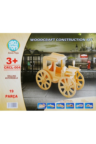 Ahşap Maket Araba 19 Parça Puzzle