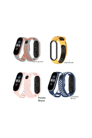 Xiaomi Mi Band 5 / 6 Kordon Nike Spor Delikli Kordon