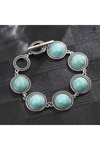 Bohem Etnik Tarzı Turkuaz El Takısı Klasik Açık Lüks Kırmızı Turkuaz Yeşil