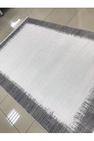 Merinos Halı Elegance 74427 095 Serisi Akrilik Salon Oturma Yatak Odası Halısı Gri
