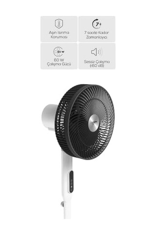 Xenon Smart Akıllı Vantilatör / 60w Mobil Kontrol Wifi Kumandalı 3 Kademeli Sessiz Ayaklı Vantilatör X7430