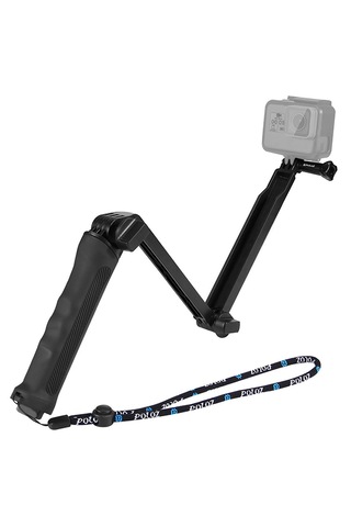 Puluz 3 Yönlü Kavrama Katlanabilir Tripod Selfie-stick Monopod