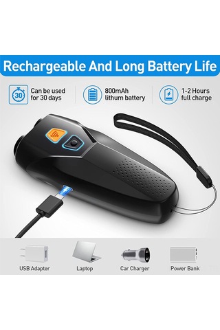 Qingmipy "köpek Havlama Durdurucu - Ultrasonik Ve Led Işıklı Eğitim Cihazı, Şarj Edilebilir, Taşınabilir"