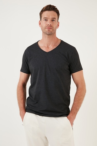 Buratti Pamuklu Slim Fit V Yaka Basic Erkek T Shirt 5412001 Koyu Gri