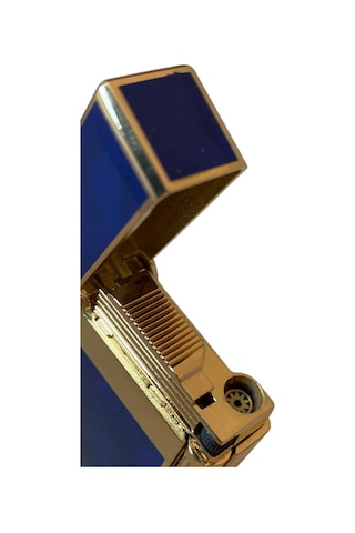 Gold Lacivert Tek Torch Pürmüz Puro Çakmağı