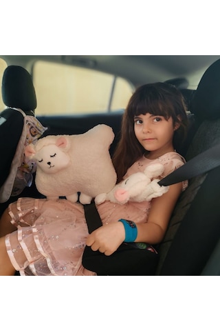 Tosbai Araba Boyun Yastığı Ve Emniyet Kemeri Kılıfı Seti Hayvan D