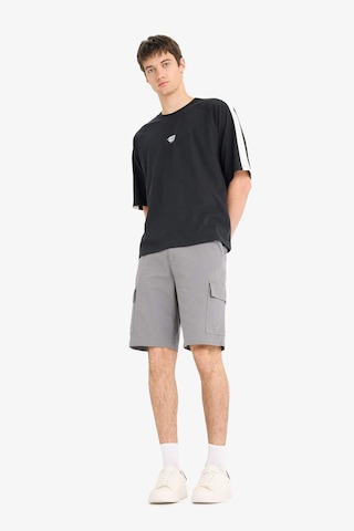 Defacto %100 Pamuk Regular Kargo Cepli Bermuda Şort E1708ax25smgr206 Gri